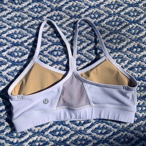 White Lululemon sports bra